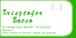 krisztofer bacso business card